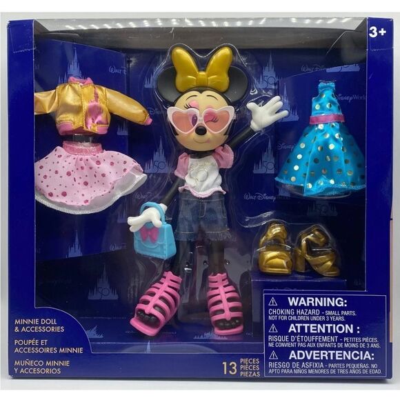 Disney Other - Walt Disney World 50th Anniversary Minnie Doll and Accessories NWT